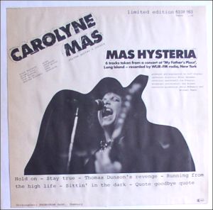 Der Plattentip: Carolyne Mas - Mas Hysteria (1980)